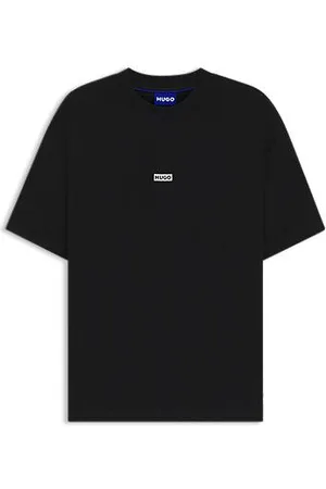 HUGO BOSS T-shirt de ajuste largo em algodão com logótipo artístico traseiro