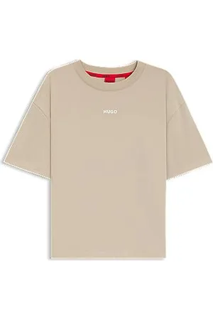 HUGO BOSS T-shirt de ajuste descontraído em jersey suave com logótipo contrastante