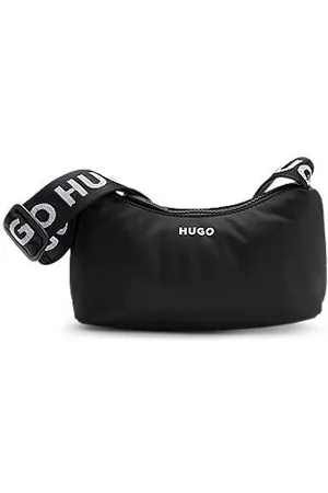 HUGO BOSS Mala hobo em sarja com alça com logótipo