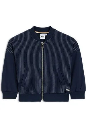 HUGO BOSS Cardigan para criança em tecido elástico às riscas