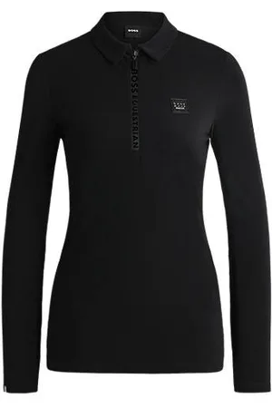 HUGO BOSS Camisa de treino equestre em piqué elástico
