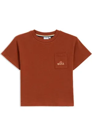 HUGO BOSS T-shirt de ajuste descontraído em algodão com trabalho artístico bordado
