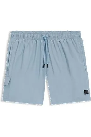 HUGO BOSS Calções de banho com bolso cargo com emblema com logótipo