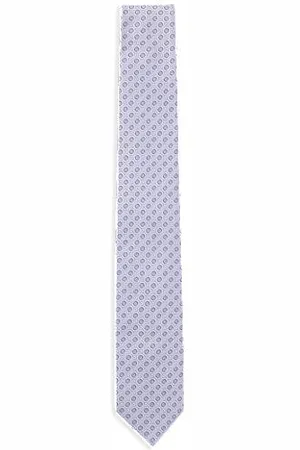 HUGO BOSS Gravata de mistura de seda com micropadrão