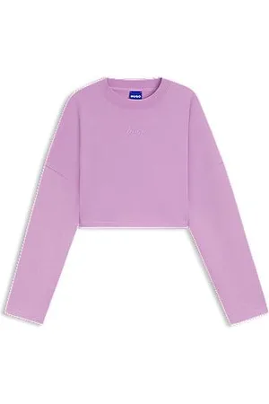 HUGO BOSS Camisola cropped em algodão com logo estampado