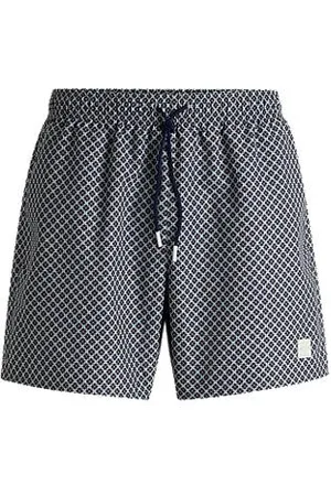 HUGO BOSS Calções de banho com estampado com emblema de logótipo