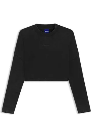 HUGO BOSS Camisola cropped em algodão com logo estampado