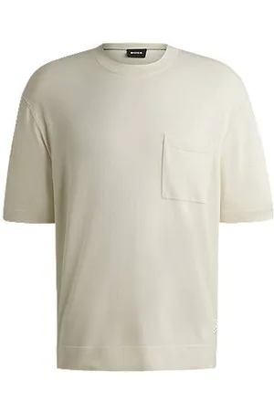 HUGO BOSS SELECTED BY SHOHEI OHTANI T-shirt de ajuste descontraído em tecido de toque fresco com seda