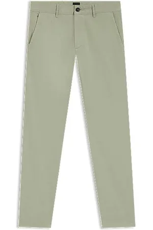 HUGO BOSS Chinos de ajuste slim em cetim de algodão elástico