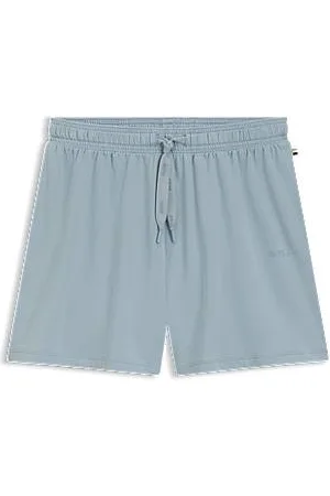 HUGO BOSS Calções de pijama com cordão em algodão elástico e logótipo estampado