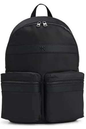 HUGO BOSS Mochila de sarja com acabamento de logótipo sobreposto