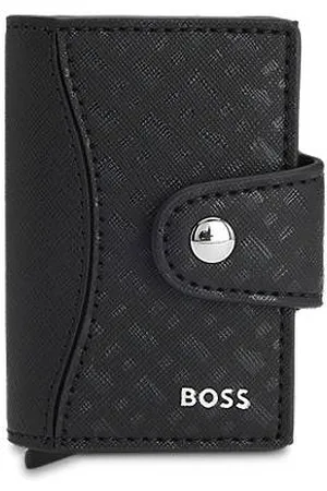 HUGO BOSS Porta-cartões com detalhe de logótipo e padrão de monograma