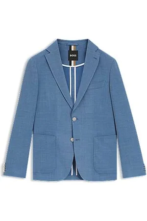 HUGO BOSS Blazer de ajuste slim em tecido elástico confortável com micropadrão