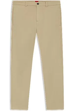 HUGO BOSS Calças cargo de ajuste slim em gabardine de algodão elástico