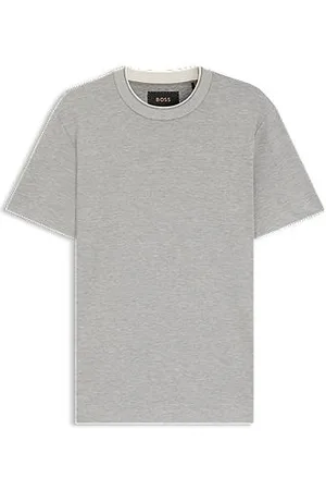 HUGO BOSS T-shirt microestruturada em algodão e seda