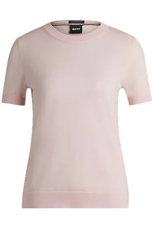 HUGO BOSS Camisola de manga curta em lã Merino