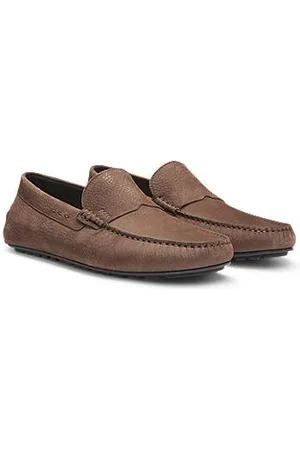 HUGO BOSS Sapatos loafers em pele nubuck com sola de condutor