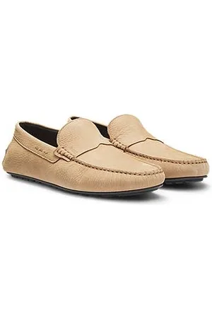 HUGO BOSS Sapatos loafers em pele nubuck com sola de condutor