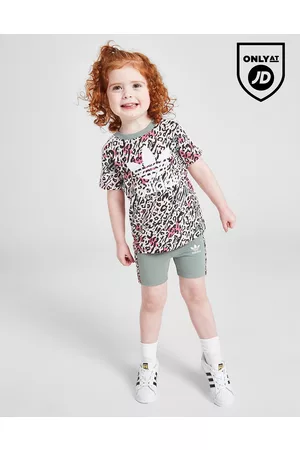adidas Bebé Sets - Conjunto T-Shirt/Calções Cycle Girls' Leopard para Bebé