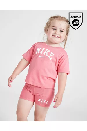 Nike Menina T-shirts & Manga Curta - Conjunto T-Shirt/Calções Cycle Girls' Varsity de Bebé