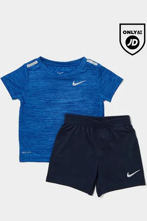 Nike Fade Logo T-Shirt/Shorts Set Infant em Azul