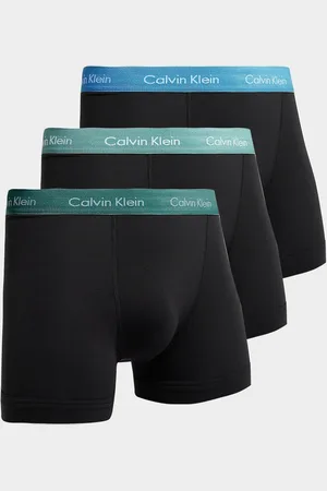 Boxer shorts Calvin Klein 96 Cotton Trunk 3-Pack Island Green/ Black/  Fuschia Rose