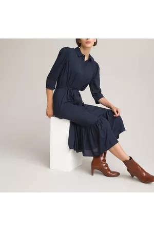 La Redoute Mulher Vestidos Compridos - Vestido comprido estilo camisa, folho na base