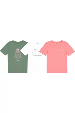 La Redoute Menina T-shirts & Manga Curta - Lote de 3 t-shirts de gola redonda, motivo à frente