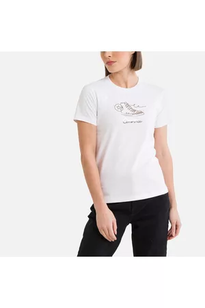 Converse Mulher T-shirts & Manga Curta - T-shirt com corte standard, logótipo sapatilhas