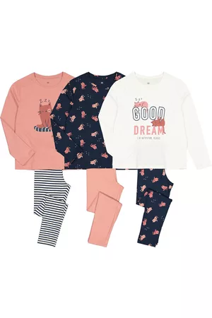La Redoute Menina Pijamas - Lote de 3 pijamas em algodão, estampado com gatos