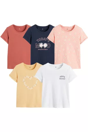 La Redoute Menina T-shirts & Manga Curta - Lote de 5 t-shirts, de gola redonda