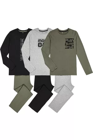 La Redoute Infantil Pijamas - Lote de 3 pijamas em algodão, com texto