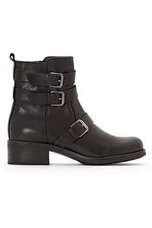 La Redoute Mulher Estilo Cowboy & Motard - Botas estilo motard em pele, fabricadas na Europa