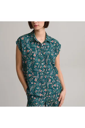ANNE WEYBURN Mulher Tops Estampados - Camisa com estampado floral, de cavas