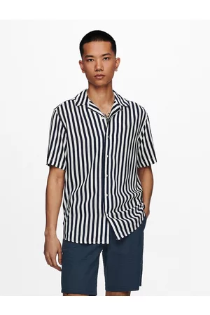 Only & Sons Homem Camisas Riscas - Camisa às riscas, em viscose, Wayne