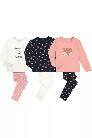 La Redoute Menina Pijamas - Lote de 3 pijamas em algodão, motivo raposa