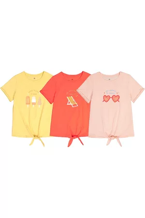 La Redoute Menina T-shirts & Manga Curta - Lot de 3 t-shirts com motivo, para atar à frente