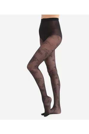 Dim Mulher T-shirts Vintage - Collants tipo renda retro, 18 deniers