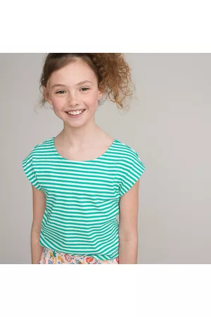 La Redoute Mulher Tops Riscas - T-shirt às riscas com gola redonda, costas fantasia