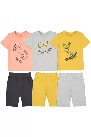 La Redoute Infantil Pijamas - Lote de 3 pijamas em algodão, motivo surf