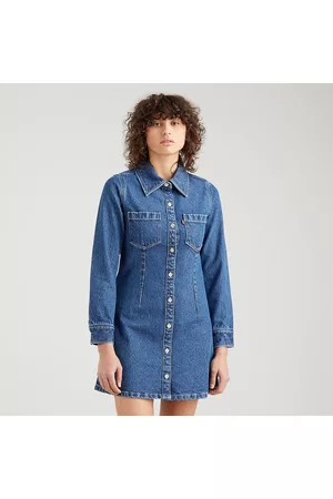 Levi's Mulher Vestidos Camisa - Vestido tipo camisa curto, em ganga