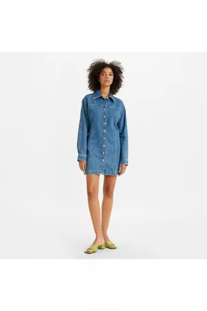 Levi's Mulher Vestidos Camisa - Vestido-camisa de mangas compridas