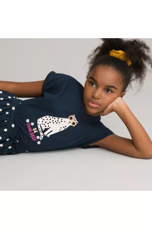La Redoute Menina T-shirts & Manga Curta - T-shirt com jaguar com purpurinas