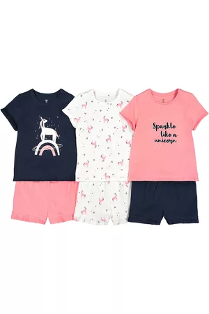 La Redoute Menina Pijamas - Lote de 3 pijamas-calção estampado unicórnio