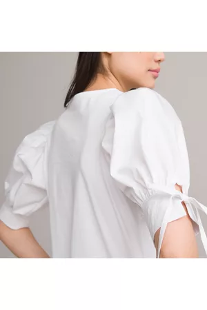 La Redoute Mulher Camisolas sem capuz - Camisola com decote redondo e mangas curtas tufadas