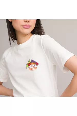 La Redoute Mulher T-shirts & Manga Curta - T-shirt de gola redonda, motivo à frente