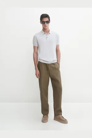 Massimo Dutti Camisola Tipo Polo De Manga Curta De Algodão