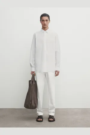 Massimo Dutti Calças Chino Tricotine Slim Fit