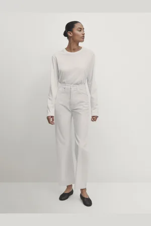 Massimo Dutti Jeans Denim Cintura Subida Direitos