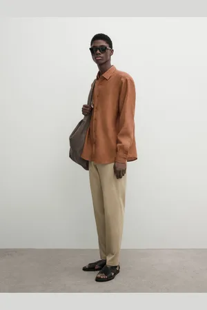 Massimo Dutti Calças Chino Tricotine Slim Fit